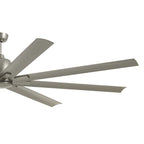 KICHLER 310285NI 84 Inch Breda 8 Blade Ceiling Fan In Brushed Nickel With Brushed Nickel Blades
