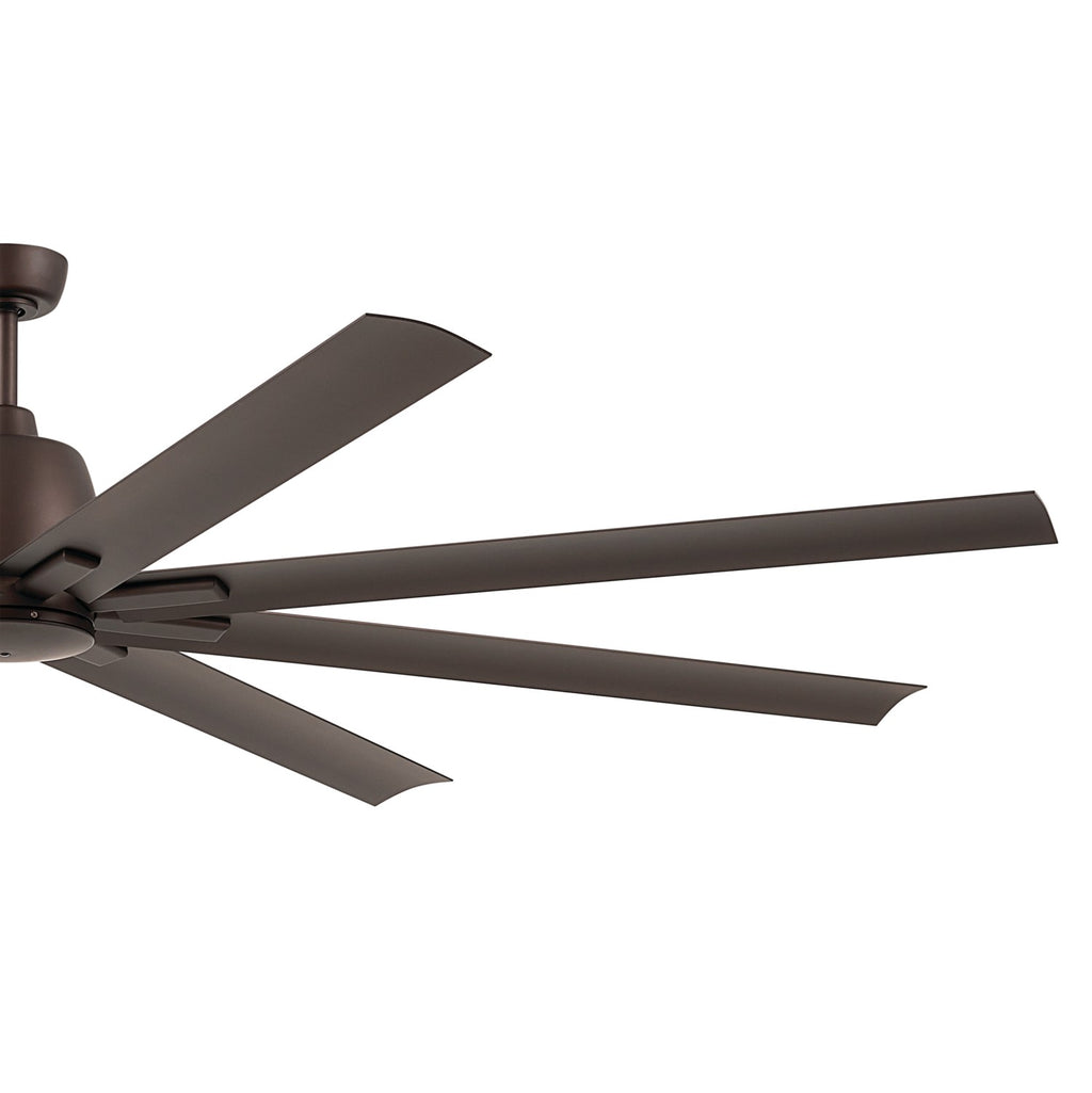 KICHLER 310285SNB 84 Inch Breda 8 Blade Ceiling Fan In Satin Natural Bronze With Satin Natural Bronze Blades