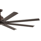 KICHLER 310285SNB 84 Inch Breda 8 Blade Ceiling Fan In Satin Natural Bronze With Satin Natural Bronze Blades