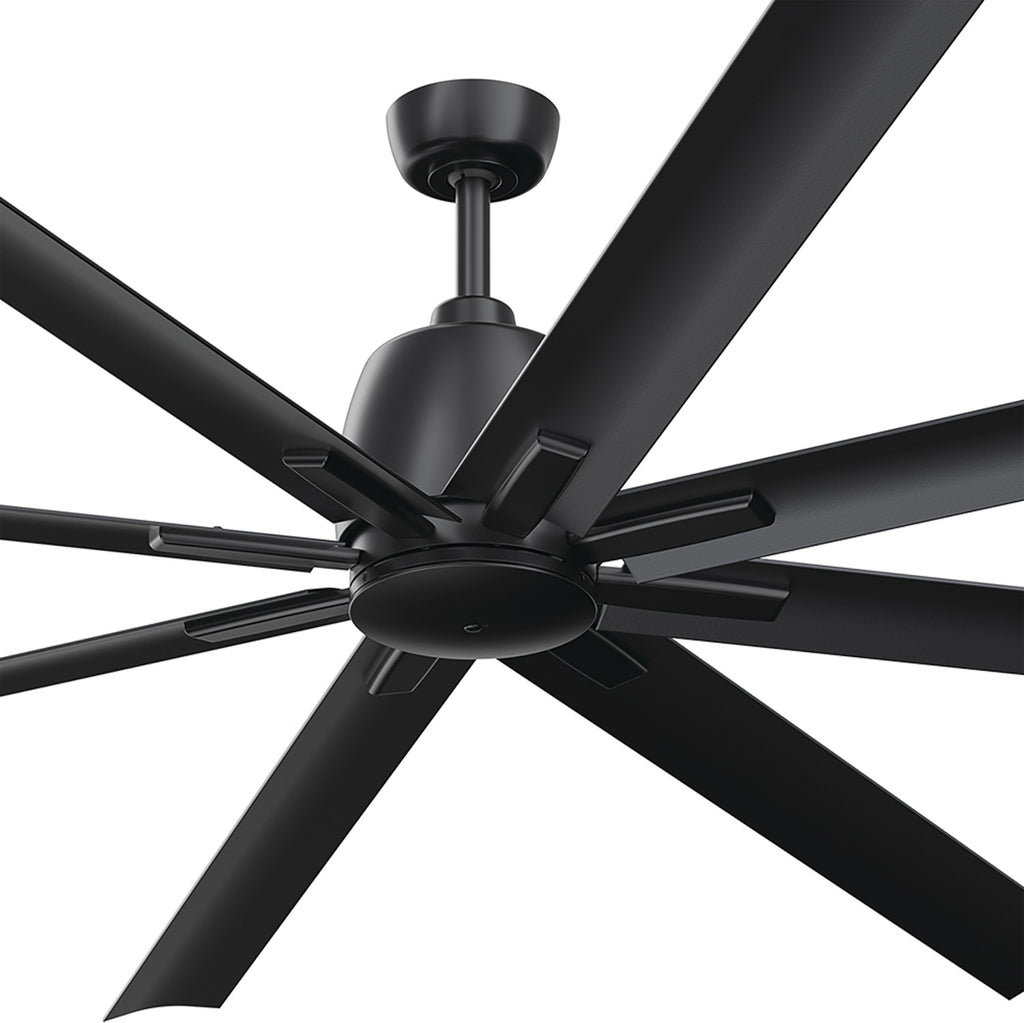 KICHLER 310285SBK 84 Inch Breda 8 Blade Ceiling Fan In Satin Black With Satin Black Blades