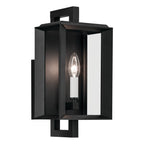 KICHLER 59131BKT Kroft 14 Inch 1 Light Outdoor Wall Light With Clear Glass In Textured Black