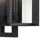 KICHLER 59131BKT Kroft 14 Inch 1 Light Outdoor Wall Light With Clear Glass In Textured Black