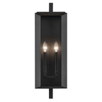 KICHLER 59133BKT Kroft 24 Inch 2 Light Outdoor Wall Light With Clear Glass In Textured Black