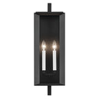 KICHLER 59133BKT Kroft 24 Inch 2 Light Outdoor Wall Light With Clear Glass In Textured Black