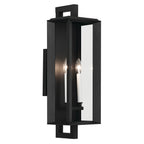KICHLER 59133BKT Kroft 24 Inch 2 Light Outdoor Wall Light With Clear Glass In Textured Black