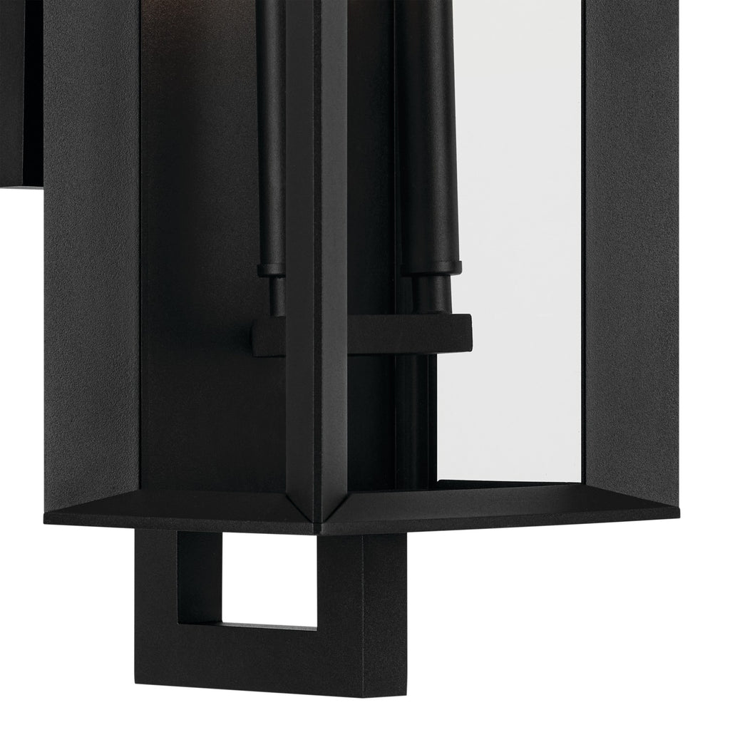 KICHLER 59133BKT Kroft 24 Inch 2 Light Outdoor Wall Light With Clear Glass In Textured Black
