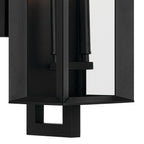 KICHLER 59133BKT Kroft 24 Inch 2 Light Outdoor Wall Light With Clear Glass In Textured Black