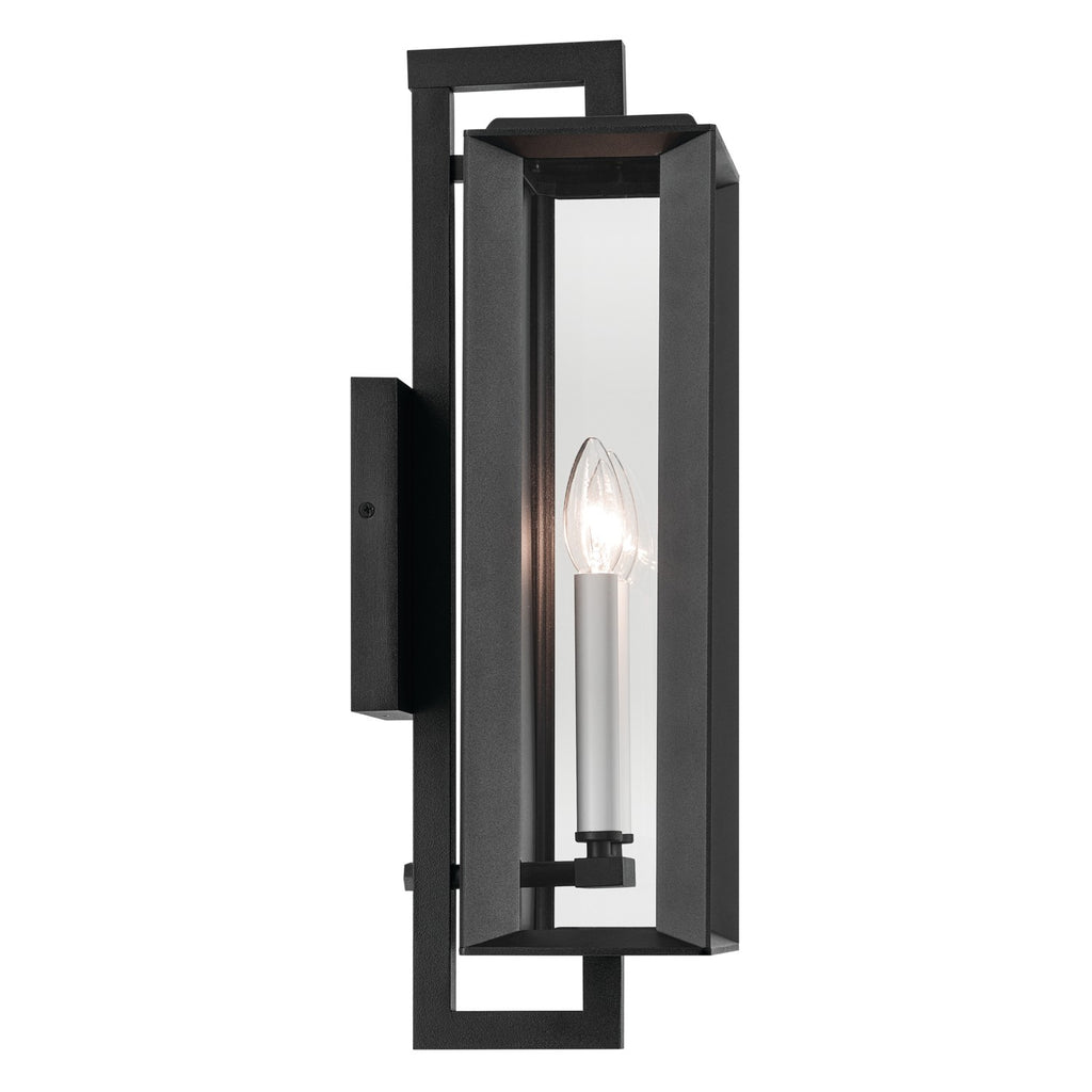 KICHLER 59132BKT Kroft 20.5 Inch 2 Light Outdoor Wall Light With Clear Glass In Textured Black