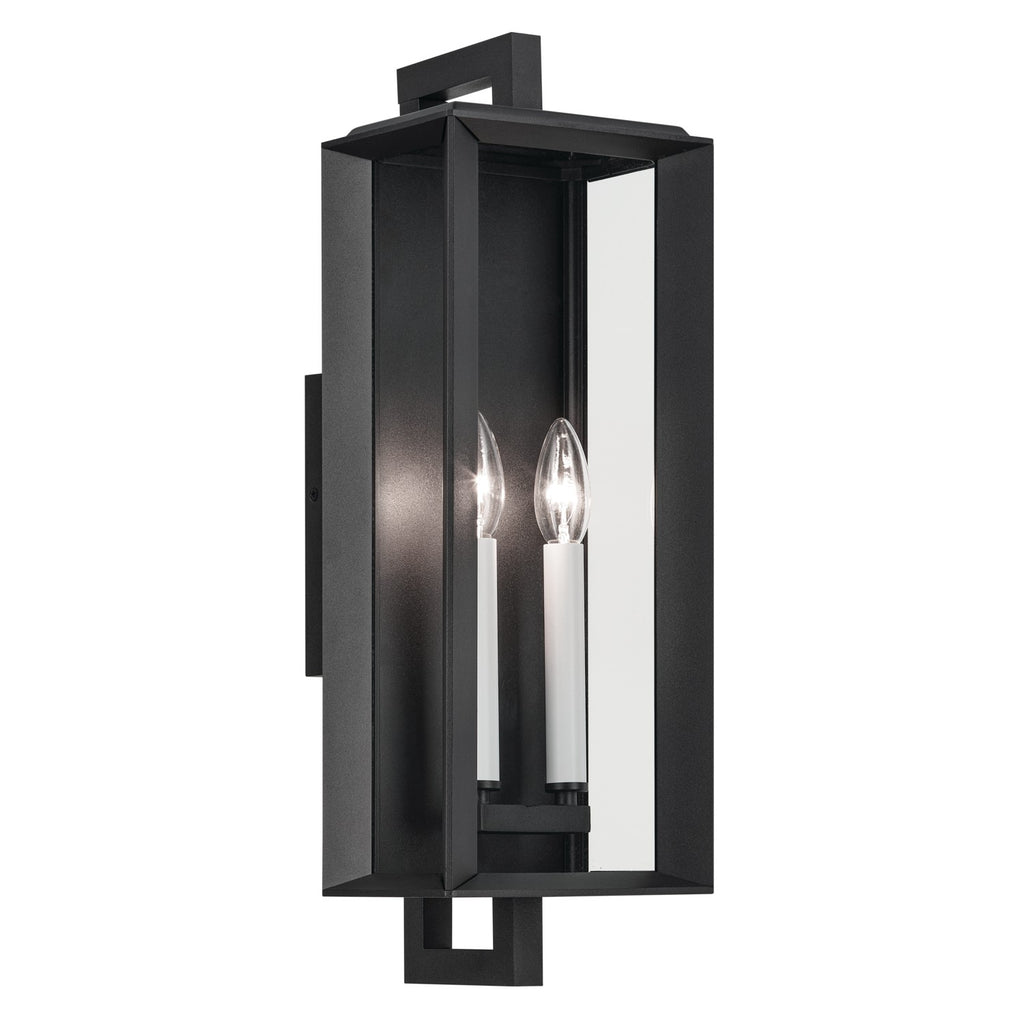 KICHLER 59132BKT Kroft 20.5 Inch 2 Light Outdoor Wall Light With Clear Glass In Textured Black