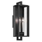 KICHLER 59132BKT Kroft 20.5 Inch 2 Light Outdoor Wall Light With Clear Glass In Textured Black