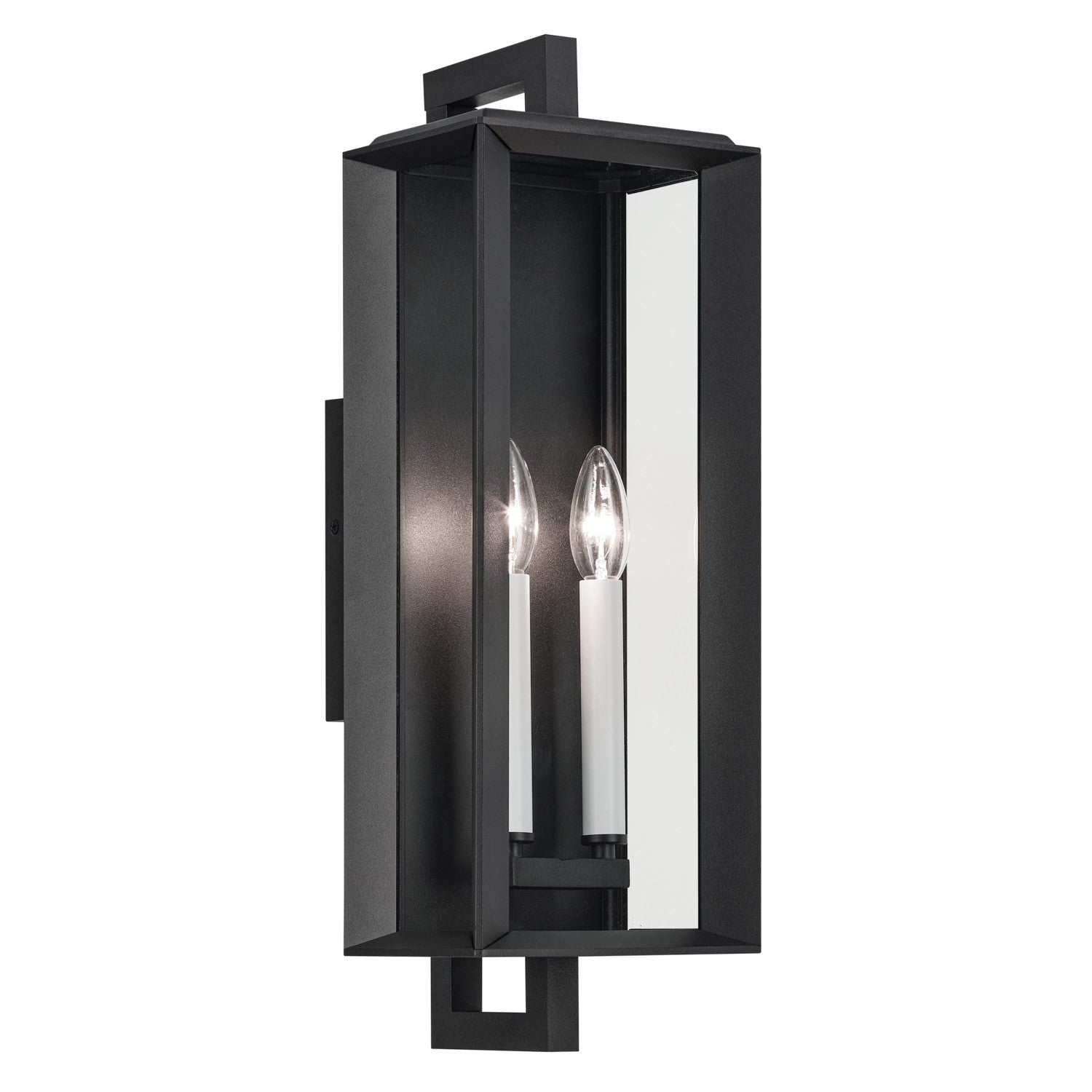 KICHLER 59132BKT Kroft 20.5 Inch 2 Light Outdoor Wall Light With Clear Glass In Textured Black