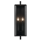 KICHLER 59134BKT Kroft 28 Inch 2 Light Outdoor Wall Light With Clear Glass In Textured Black