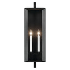 KICHLER 59134BKT Kroft 28 Inch 2 Light Outdoor Wall Light With Clear Glass In Textured Black