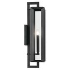 KICHLER 59134BKT Kroft 28 Inch 2 Light Outdoor Wall Light With Clear Glass In Textured Black