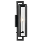 KICHLER 59134BKT Kroft 28 Inch 2 Light Outdoor Wall Light With Clear Glass In Textured Black