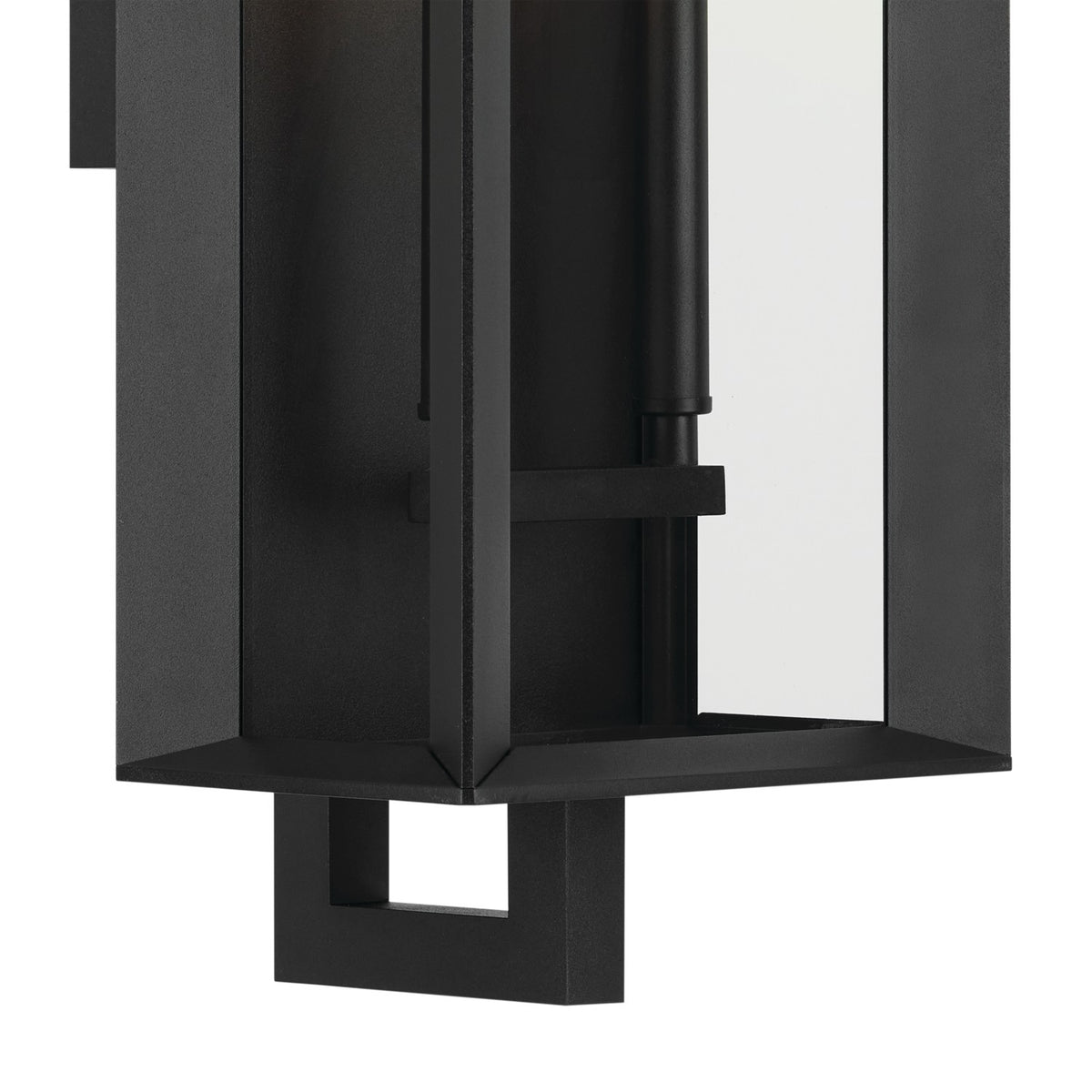 KICHLER 59134BKT Kroft 28 Inch 2 Light Outdoor Wall Light With Clear Glass In Textured Black