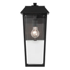 KICHLER 59119BKT Mathus 18 Inch 1 Light Outdoor Wall Light With Clear Glass In Textured Black