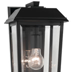 KICHLER 59119BKT Mathus 18 Inch 1 Light Outdoor Wall Light With Clear Glass In Textured Black