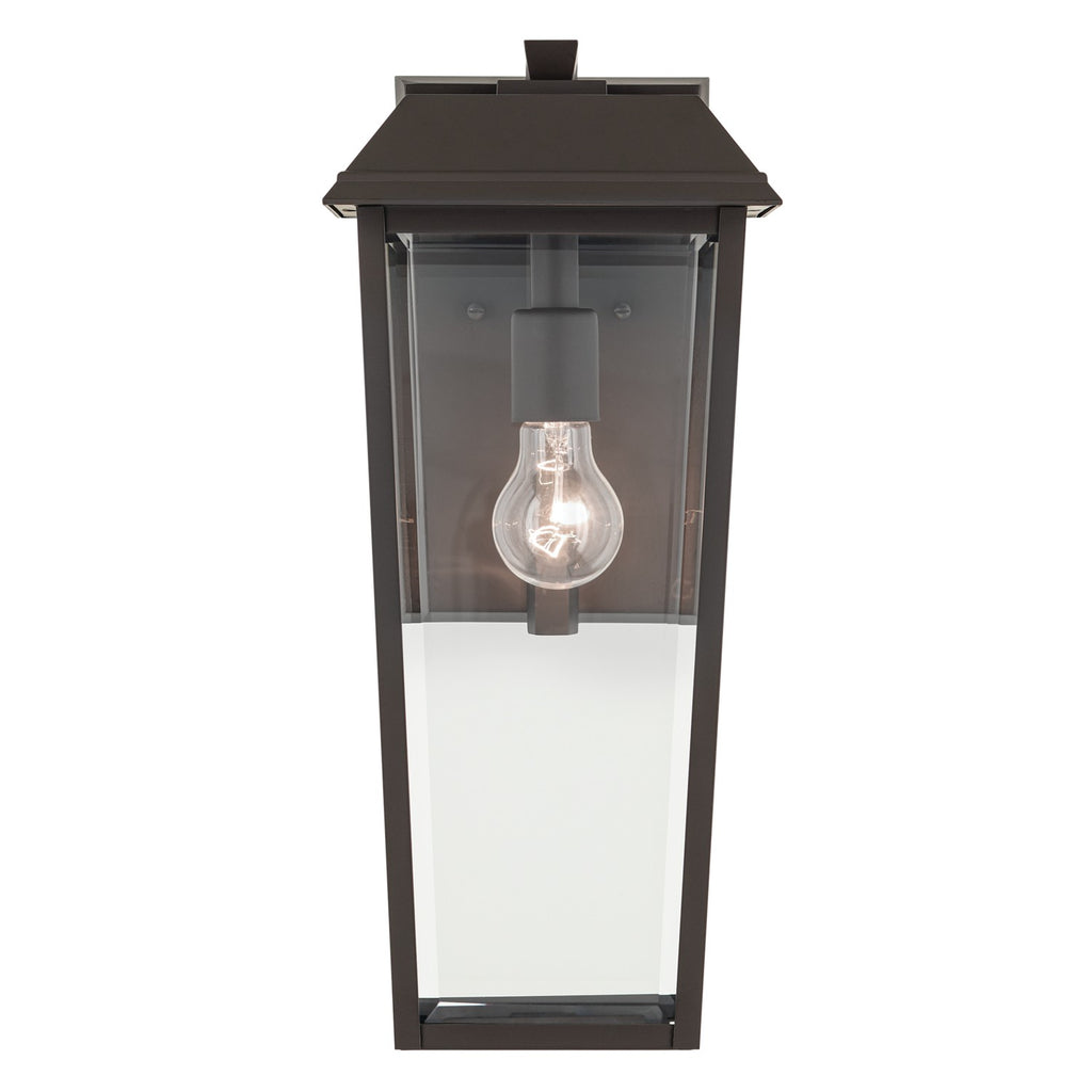 KICHLER 59119OZ Mathus 18 Inch 1 Light Outdoor Wall Light With Clear Glass In Olde Bronze