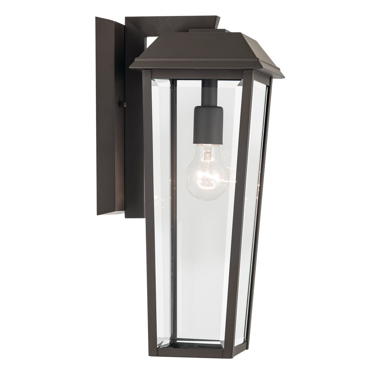 KICHLER 59119OZ Mathus 18 Inch 1 Light Outdoor Wall Light With Clear Glass In Olde Bronze