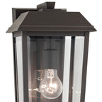 KICHLER 59119OZ Mathus 18 Inch 1 Light Outdoor Wall Light With Clear Glass In Olde Bronze