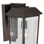 KICHLER 59119OZ Mathus 18 Inch 1 Light Outdoor Wall Light With Clear Glass In Olde Bronze