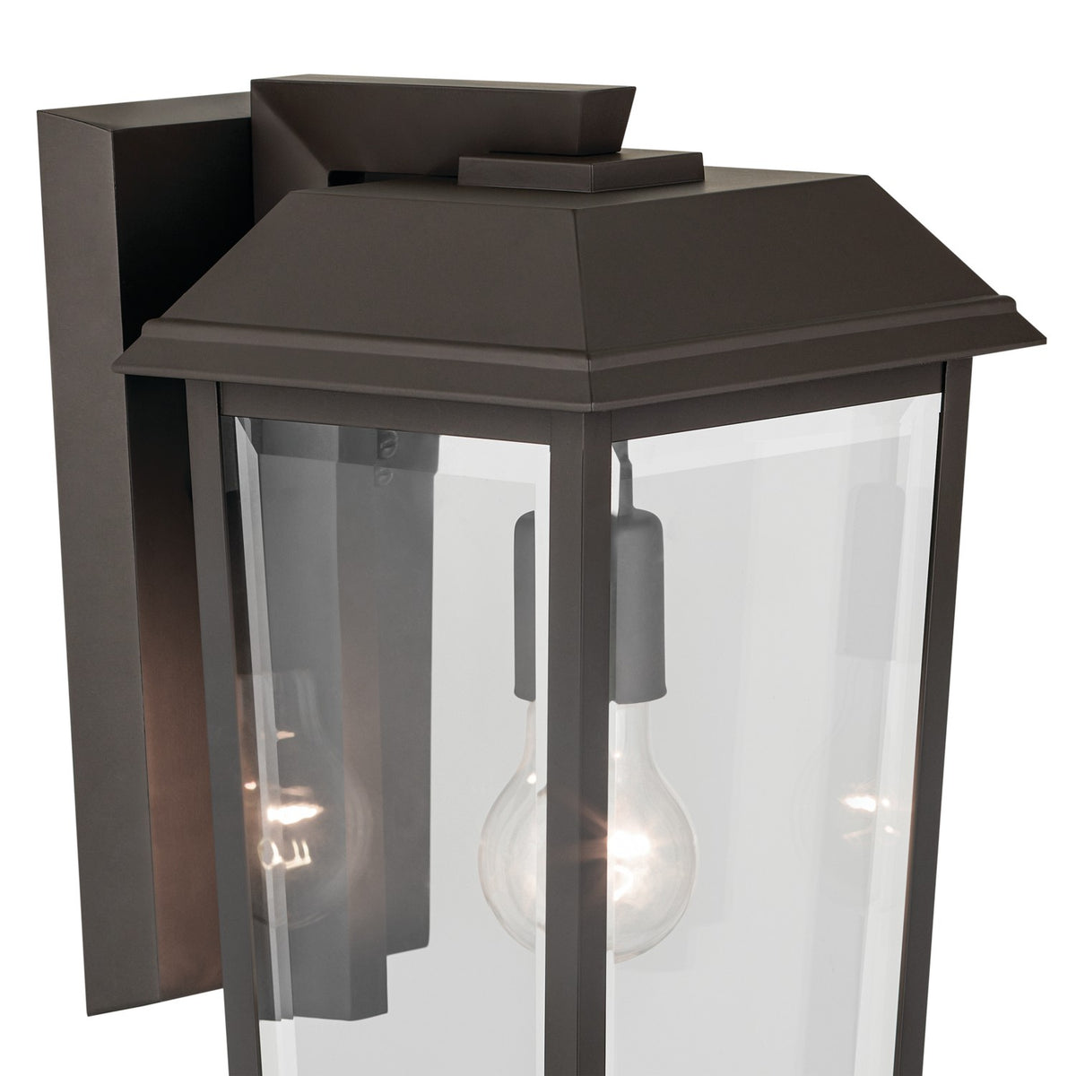 KICHLER 59119OZ Mathus 18 Inch 1 Light Outdoor Wall Light With Clear Glass In Olde Bronze