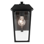 KICHLER 59118BKT Mathus 13 Inch 1 Light Outdoor Wall Light With Clear Glass In Textured Black