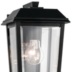 KICHLER 59118BKT Mathus 13 Inch 1 Light Outdoor Wall Light With Clear Glass In Textured Black
