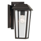 KICHLER 59118OZ Mathus 13 Inch 1 Light Outdoor Wall Light With Clear Glass In Olde Bronze
