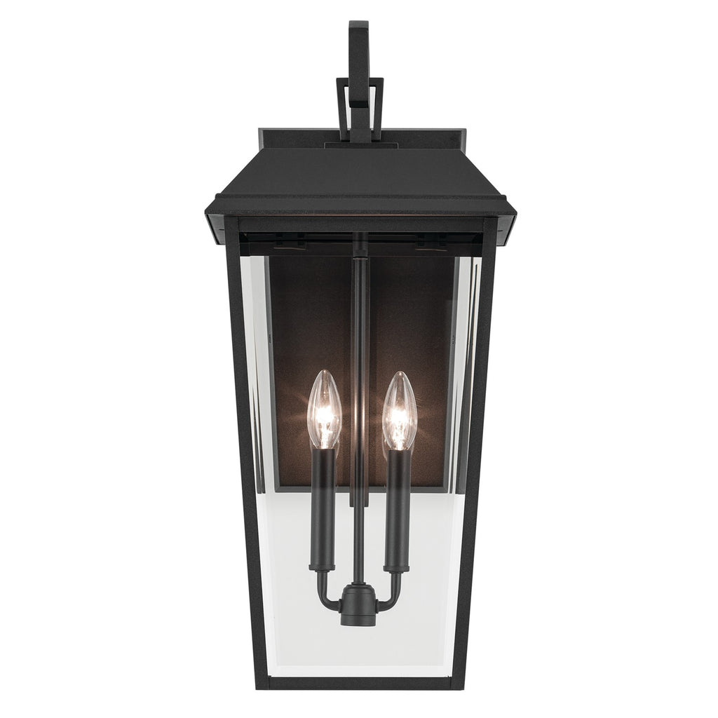 KICHLER 59120BKT Mathus 24.25 Inch 2 Light Outdoor Wall Light With Clear Glass In Textured Black