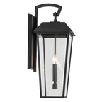 KICHLER 59120BKT Mathus 24.25 Inch 2 Light Outdoor Wall Light With Clear Glass In Textured Black