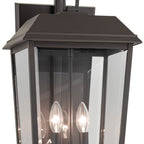 KICHLER 59120OZ Mathus 24.25 Inch 2 Light Outdoor Wall Light With Clear Glass In Olde Bronze