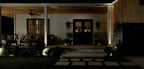 KICHLER 59121OZ Mathus 30.25 Inch 3 Light Outdoor Wall Light With Clear Glass In Olde Bronze
