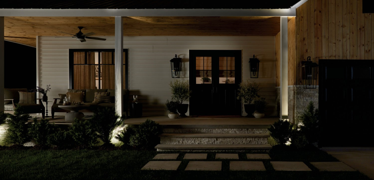 KICHLER 59121OZ Mathus 30.25 Inch 3 Light Outdoor Wall Light With Clear Glass In Olde Bronze