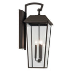 KICHLER 59121OZ Mathus 30.25 Inch 3 Light Outdoor Wall Light With Clear Glass In Olde Bronze
