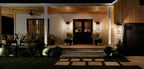KICHLER 59121OZ Mathus 30.25 Inch 3 Light Outdoor Wall Light With Clear Glass In Olde Bronze
