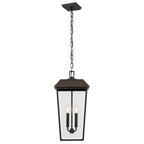 KICHLER 59122OZ Mathus 22 Inch 2 Light Outdoor Pendant With Clear Glass In Olde Bronze