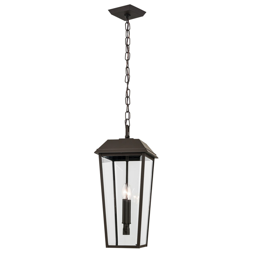 KICHLER 59122OZ Mathus 22 Inch 2 Light Outdoor Pendant With Clear Glass In Olde Bronze
