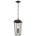 KICHLER 59122OZ Mathus 22 Inch 2 Light Outdoor Pendant With Clear Glass In Olde Bronze