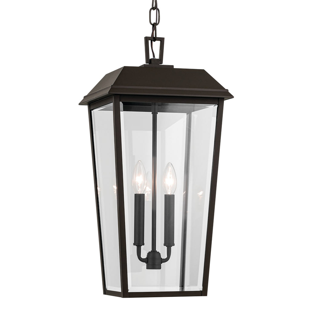 KICHLER 59122OZ Mathus 22 Inch 2 Light Outdoor Pendant With Clear Glass In Olde Bronze
