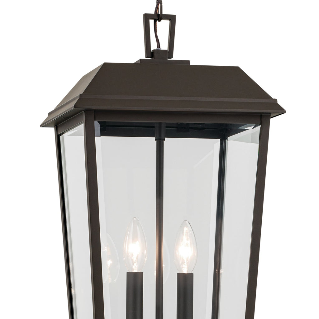 KICHLER 59122OZ Mathus 22 Inch 2 Light Outdoor Pendant With Clear Glass In Olde Bronze