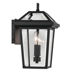 KICHLER 59125BKT Regence 14 Inch 2 Light Outdoor Wall Light With Clear Glass In Textured Black