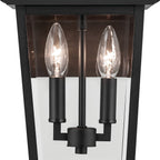 KICHLER 59125BKT Regence 14 Inch 2 Light Outdoor Wall Light With Clear Glass In Textured Black