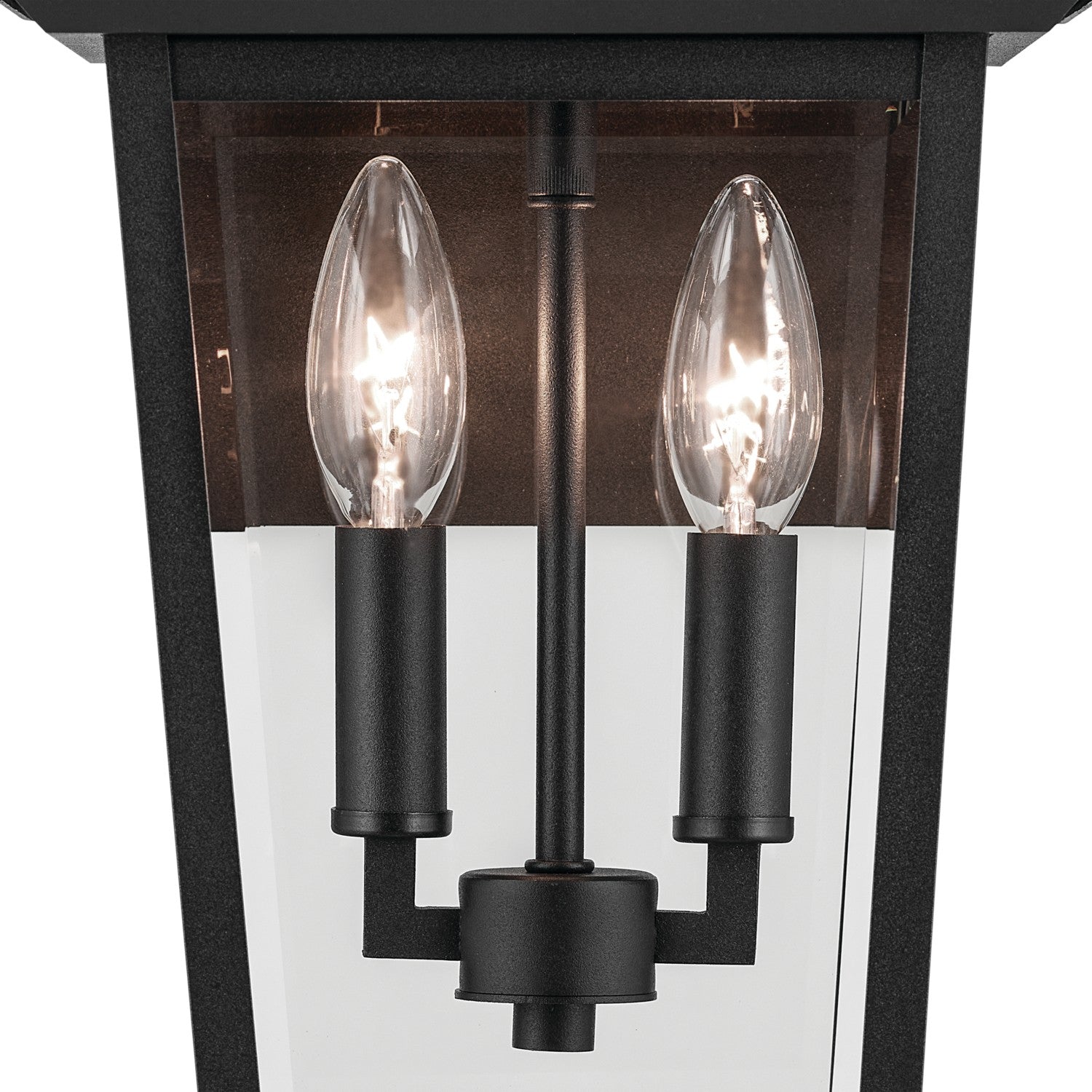KICHLER 59125BKT Regence 14 Inch 2 Light Outdoor Wall Light With Clear Glass In Textured Black