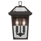KICHLER 59125OZ Regence 14 Inch 2 Light Outdoor Wall Light With Clear Glass In Olde Bronze