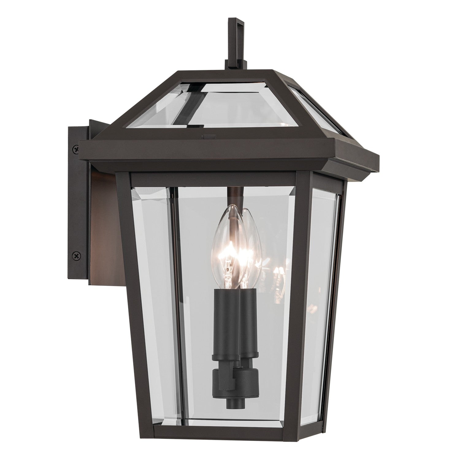 KICHLER 59125OZ Regence 14 Inch 2 Light Outdoor Wall Light With Clear Glass In Olde Bronze