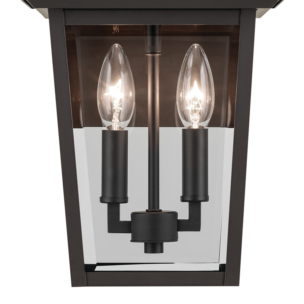 KICHLER 59125OZ Regence 14 Inch 2 Light Outdoor Wall Light With Clear Glass In Olde Bronze