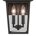 KICHLER 59125OZ Regence 14 Inch 2 Light Outdoor Wall Light With Clear Glass In Olde Bronze
