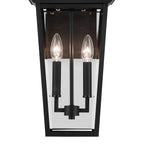 KICHLER 59126BKT Regence 19.25 Inch 2 Light Outdoor Wall Light With Clear Glass In Textured Black